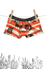 Boys Boxer Tangerine Owls