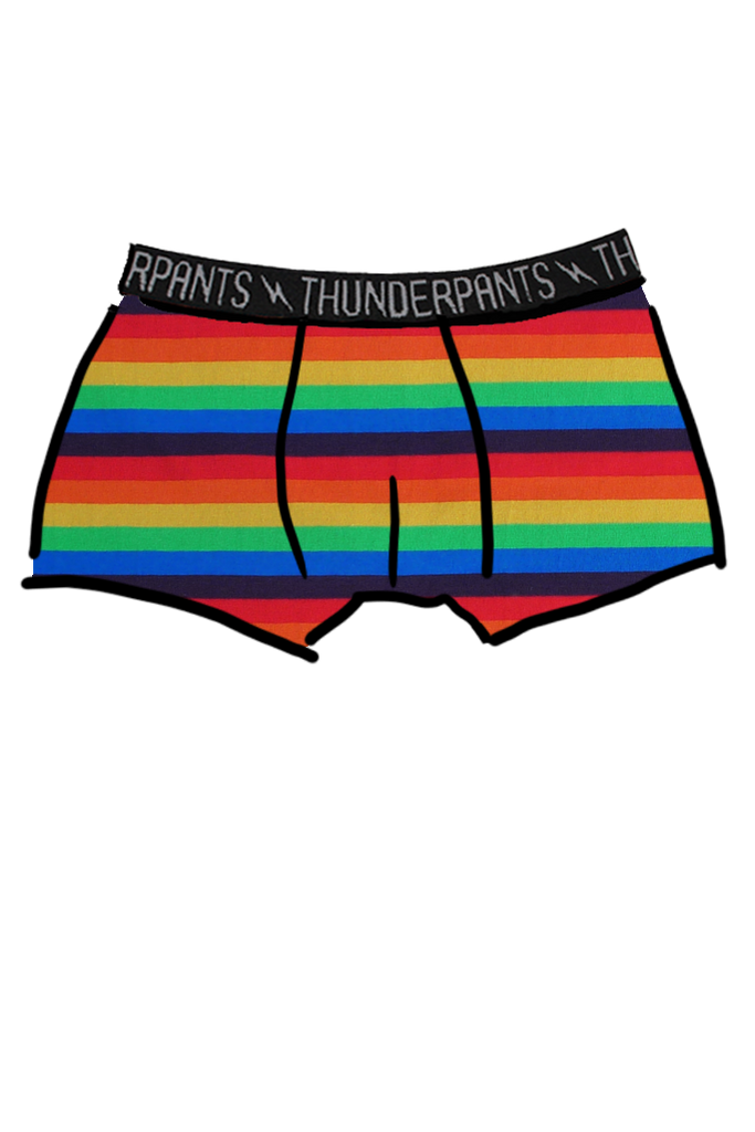 Mens Boxer Rainbow Stripe
