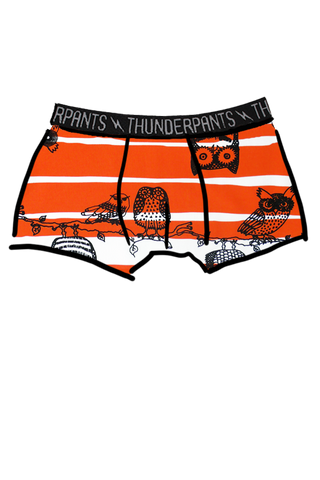 Mens Boxer Tangerine Owls